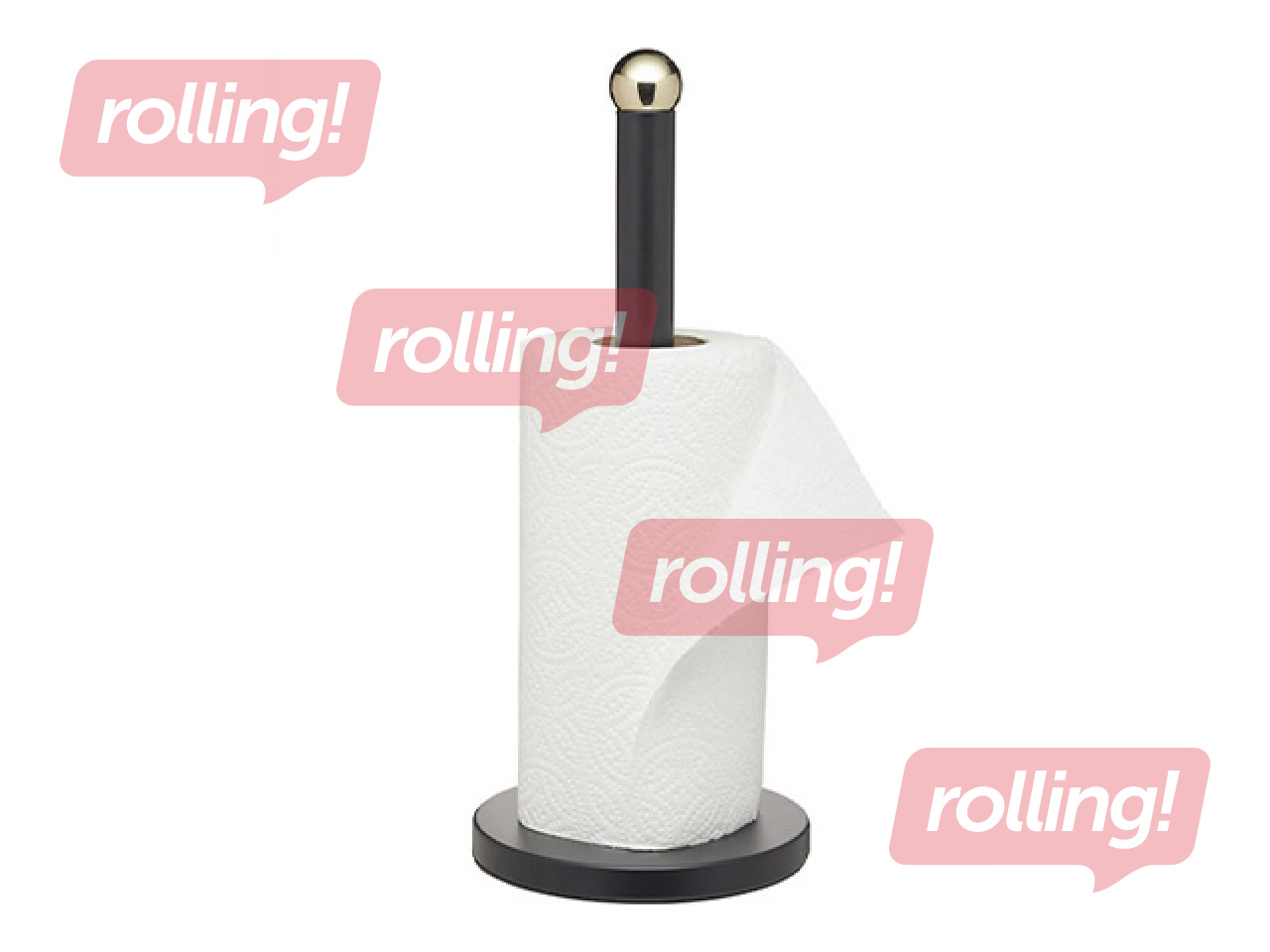 Köögirätikuhoidja Masterclass, must, roostevaba teras