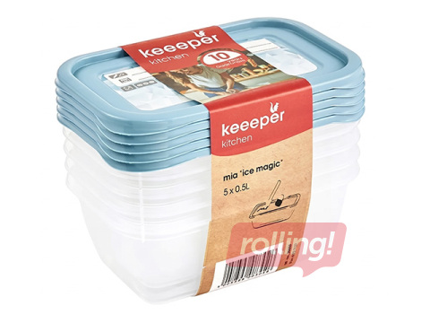 Toidusäilitusnõude komplekt Keeeper Mia Magic Ice, 500ml, 5 tk