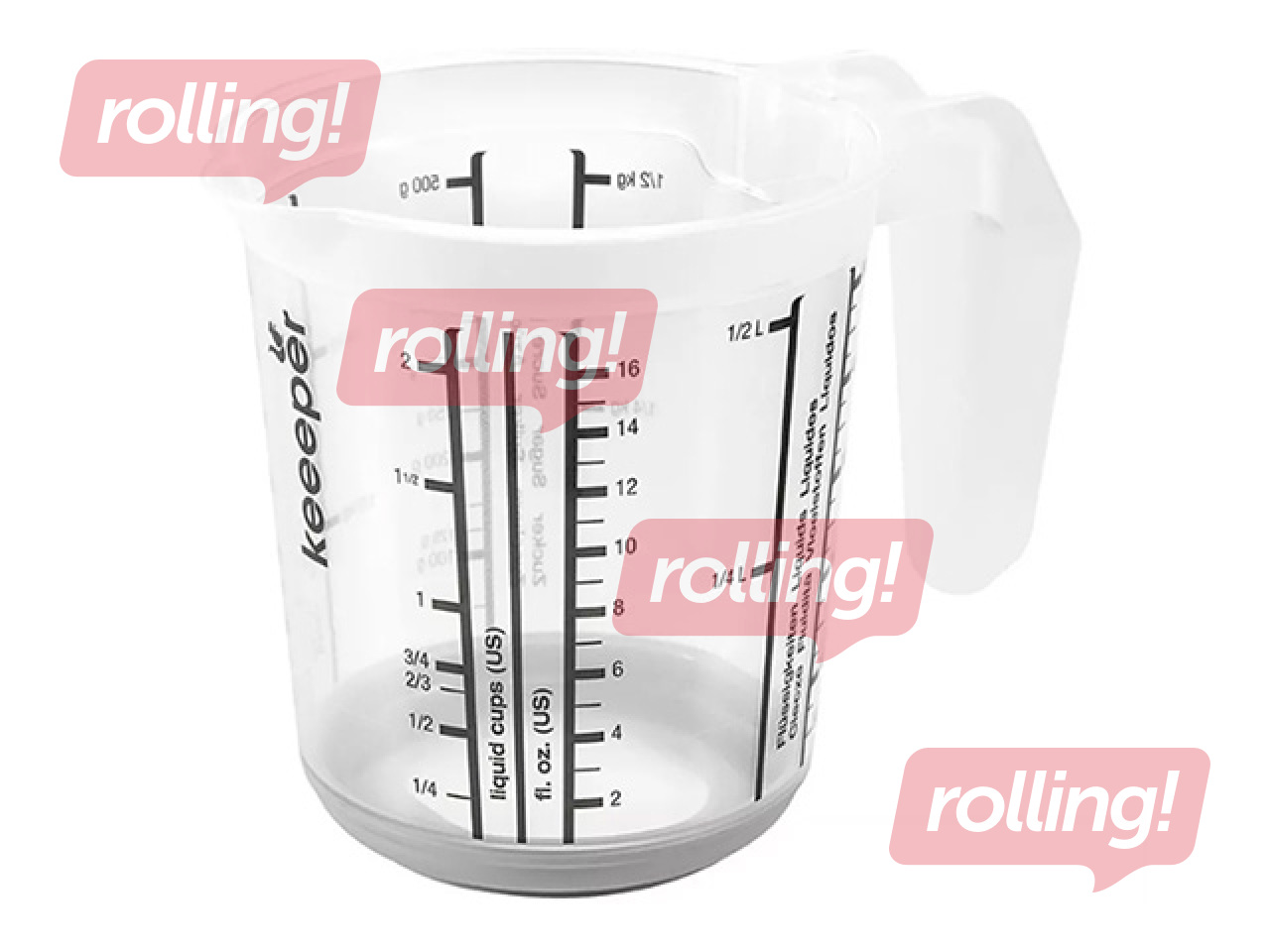 Мерный кувшин Keeeper Massimo, пластик, с антискользящей функцией, 500мл