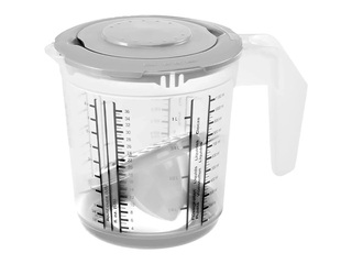 Mõõtekann Keeeper Matteo, plastik, libisemisvastase funktsiooni, kaane ja tsitrusepressiga, 1l