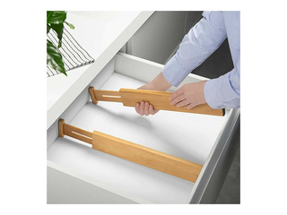 Drawer dividers Springos, bamboo, 4pcs