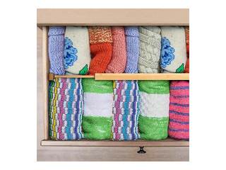 Drawer dividers Springos, bamboo, 4pcs
