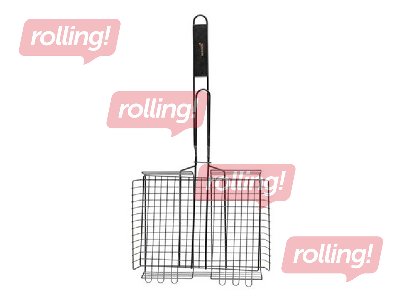 Grillrest Mustang, puidust käepidemega, 62x32cm