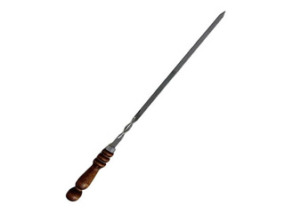 Grila iesms, ar koka rokturi, metāla, 45cm