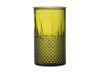 Vase Diamante, glass, 13.5cm, yellow