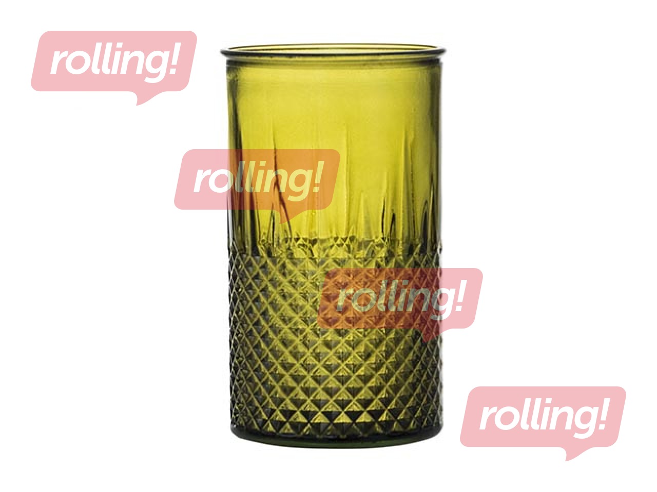 Ваза Diamante, стекло, 13,5 см, желтая