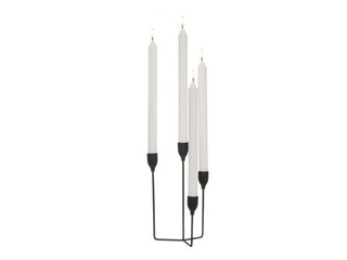Candle Holder 4 Living, Metal, Black, 16×16×25cm