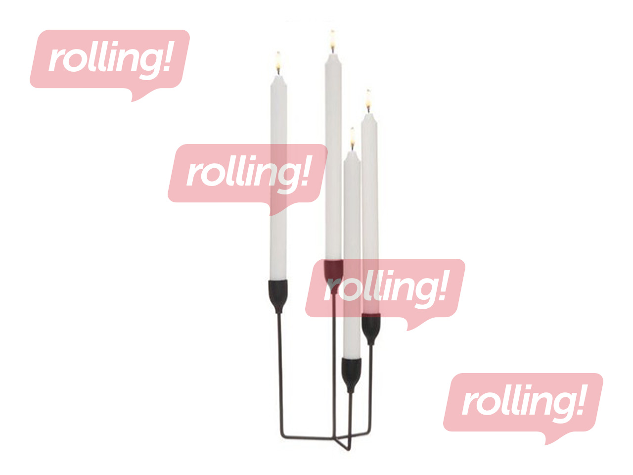 Candle Holder 4 Living, Metal, Black, 16×16×25cm