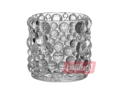 Candle Holder 4 Living Pisara, Glass, Transparent, Ø8.5×8cm