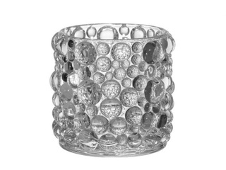 Candle Holder 4 Living Pisara, Glass, Transparent, Ø8.5×8cm