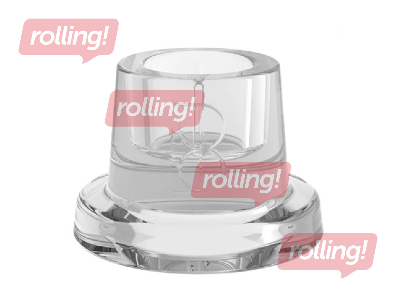 Candle Holder Bolsius, Glass, Transparent, Ø5.8×6.2cm