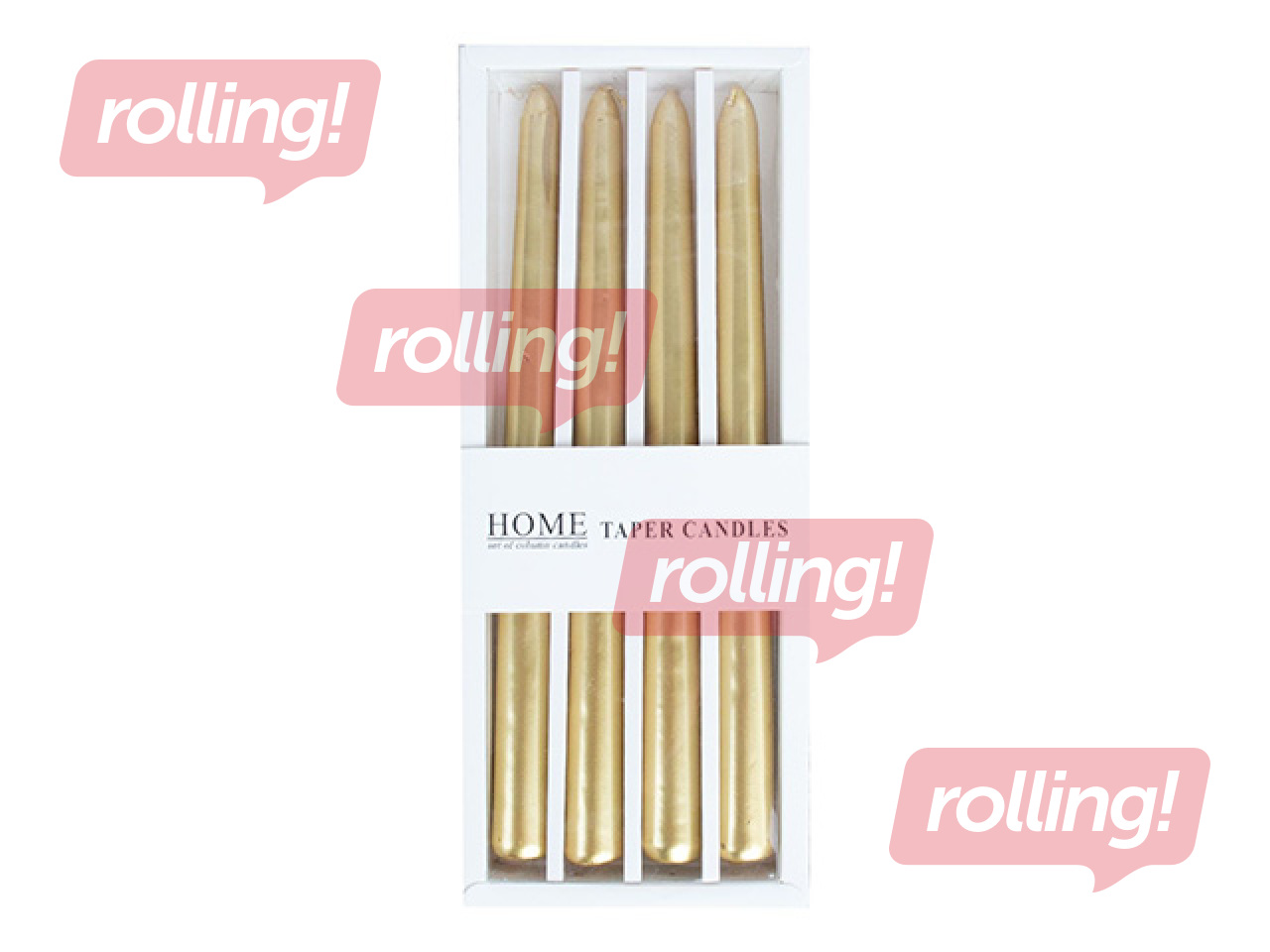 Candle Carola, Golden Pearl, 25cm, 4 pcs