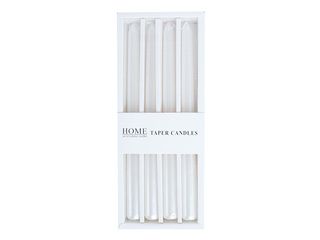 Candle Carola, White Pearl, 25cm, 4 pcs