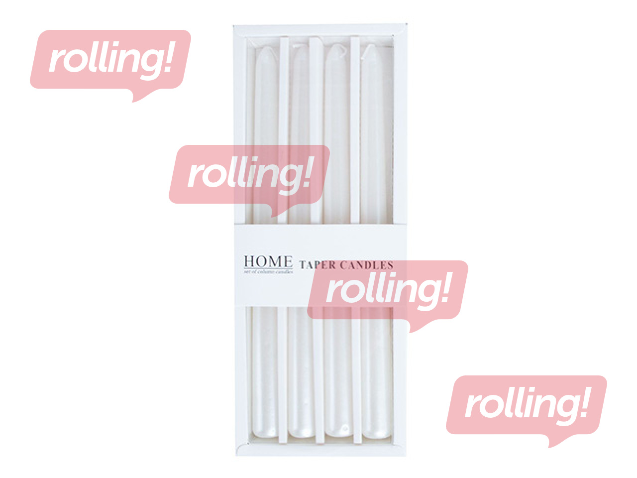 Küünal Carola, valge pärl, 25cm, 4 tk