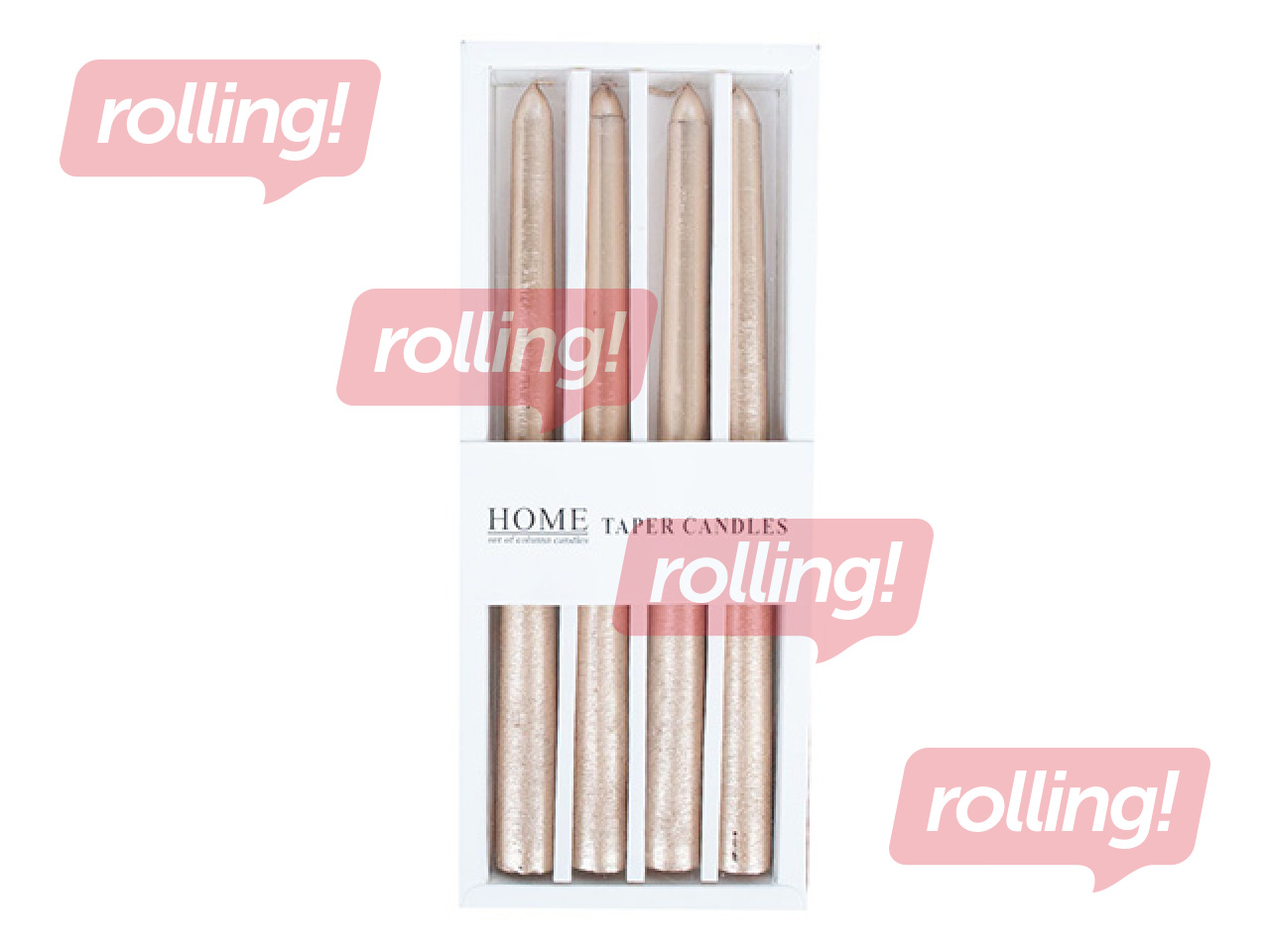 Küünal Carola, beež-kuld, 25cm, 4 tk