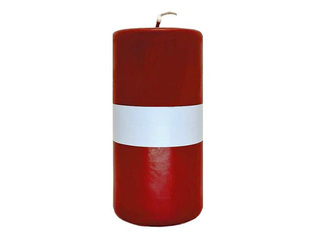 Svece, LV karogs, cilindra ø6x12cm