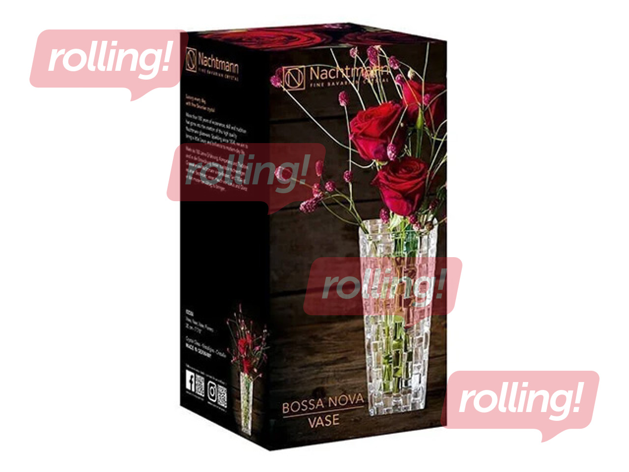 Vase Bossa Nova, glass, 20cm