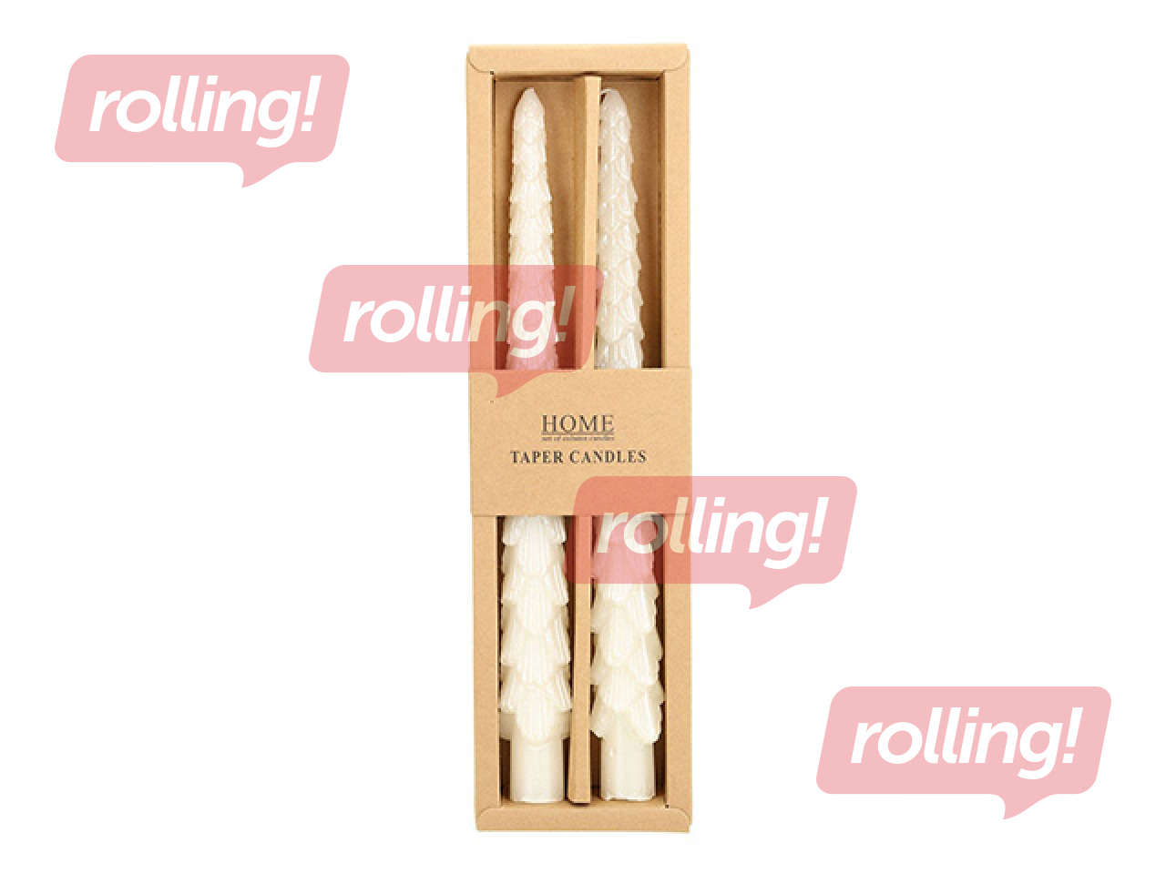 Küünal Carols, antiikstiilis, valge kuusk, 25cm, 2 tk