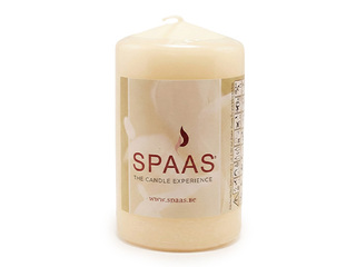 Candle, cylinder, cream, 8x25cm