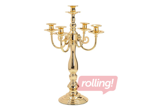 Candle holder Laudre, for 5 candles, metal, 28×49cm