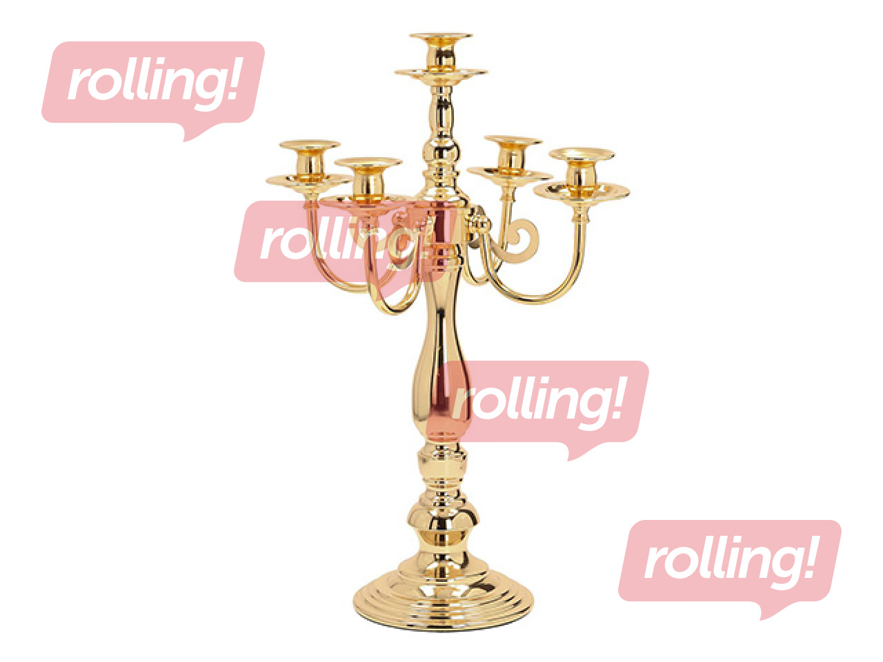 Candle holder Laudre, for 5 candles, metal, 28×49cm