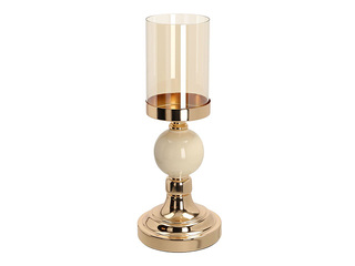 Küünlajalg Laudre, klaas ja metall, Ø11×35cm