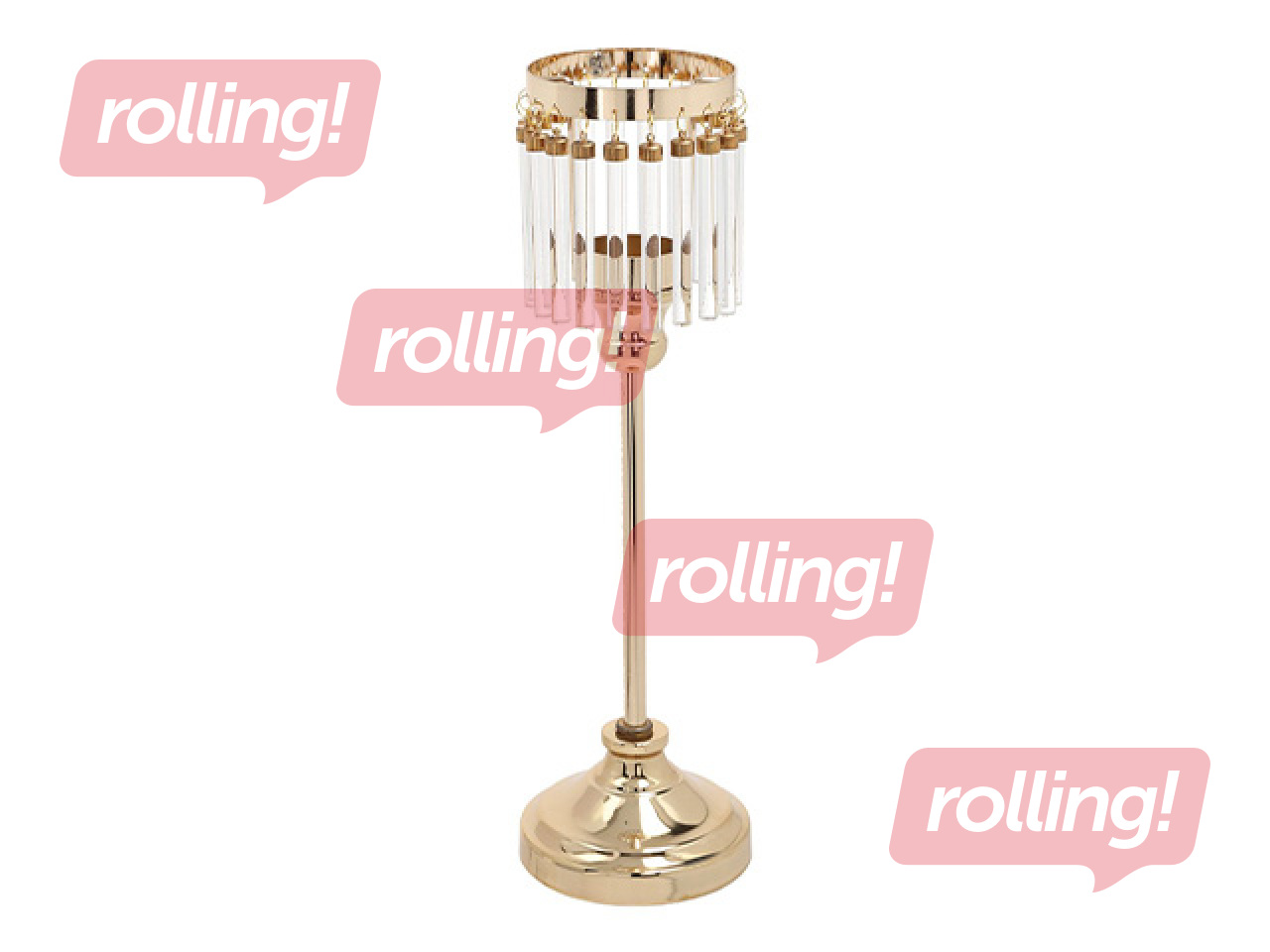 Küünlajalg Laudre, klaas ja metall, 40cm