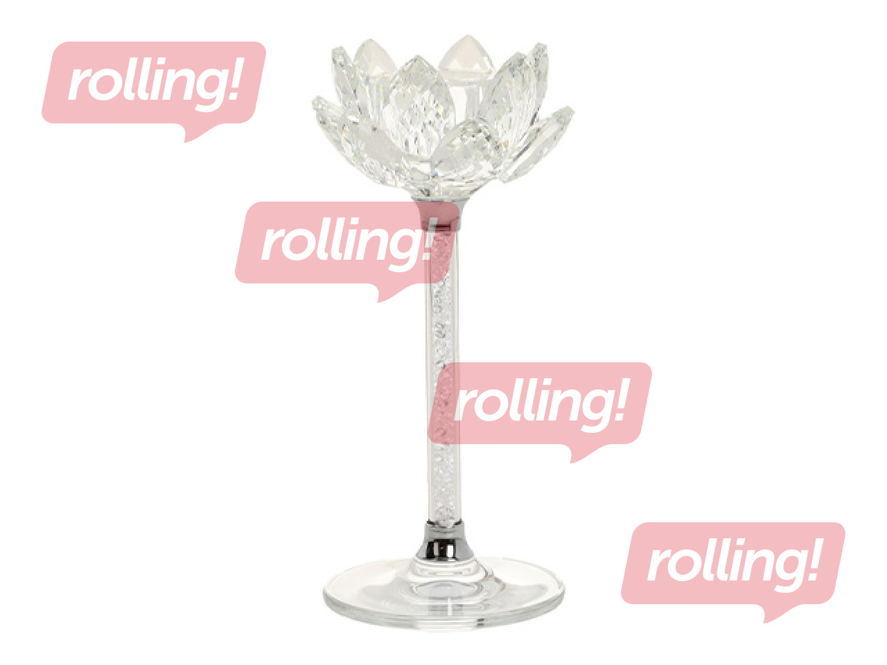 Candle holder Chanle, glass, 15.5cm