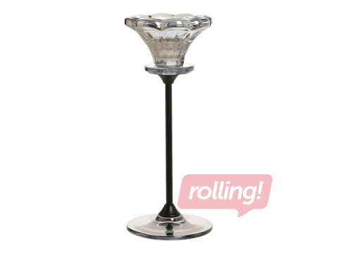 Candle holder Chanle, glass, 18cm