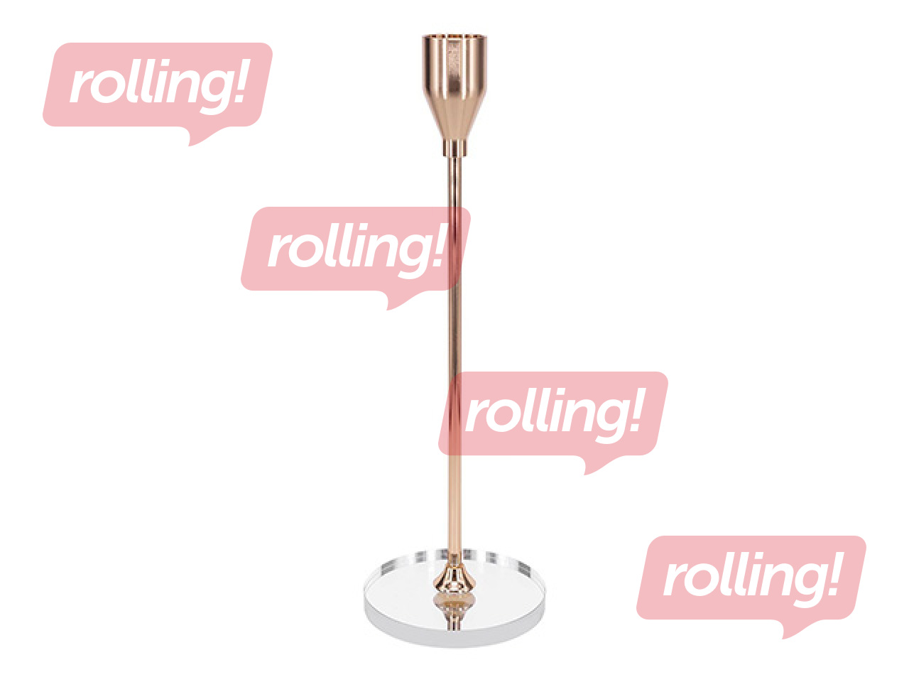 Küünlajalg Chanle, klaas ja metall, 23.5cm