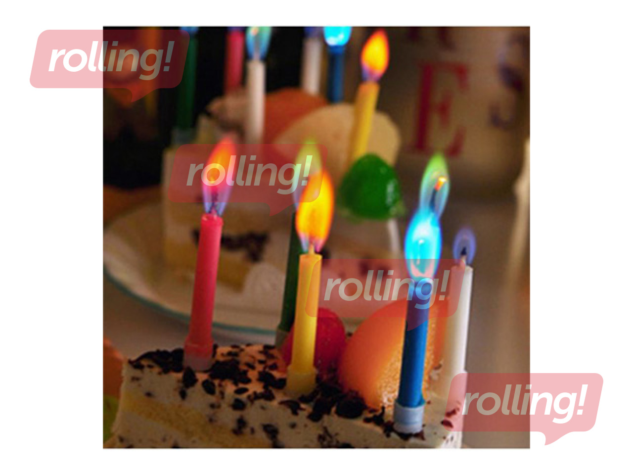 Sünnipäevaküünlad Toro Party, hoidjatega, värviline leek, erinevad värvid, 6cm, 12tk