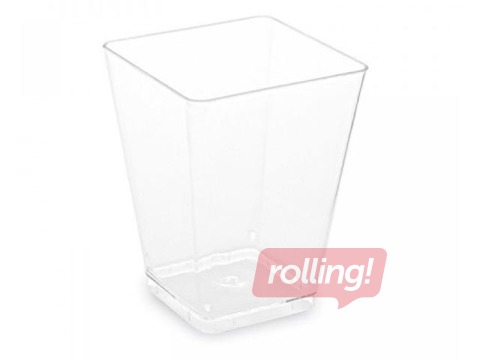 Suupistekauss, läbipaistev, 5.8x5.8cm, h-7.6cm, 20 tk.