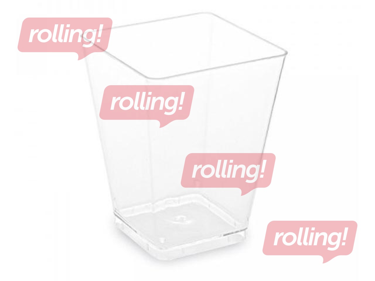 Suupistekauss, läbipaistev, 5.8x5.8cm, h-7.6cm, 20 tk.