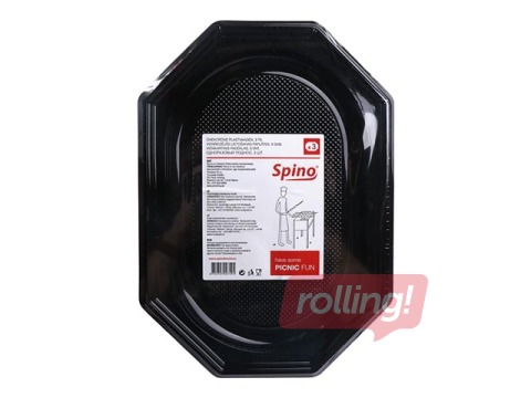 Kandikud SPINO, plastik, 35 x 25 cm 3 tk, must