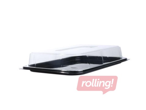 Alused läbipaistva kaanega, plastist, 24x17x6cm, 25 tk.