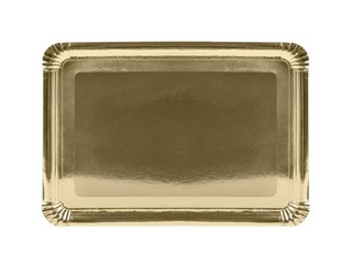 Tray, cardboard, with coating, gold, 46x34cm, 10 pcs.