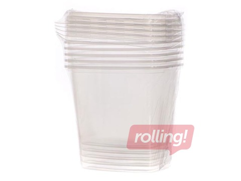 Ühekordsed kaanega plastikanumad Spino, PP, 1000ml, 5 tk.