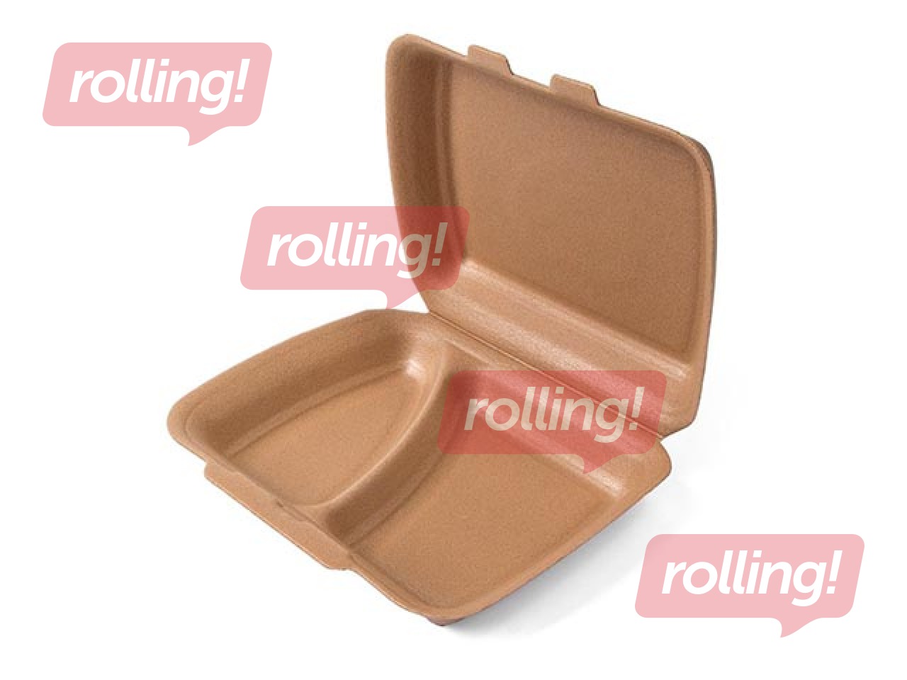 Boxes with lids, 2 sections, 24 x 20.7 x 7.5 cm, 125 pcs.