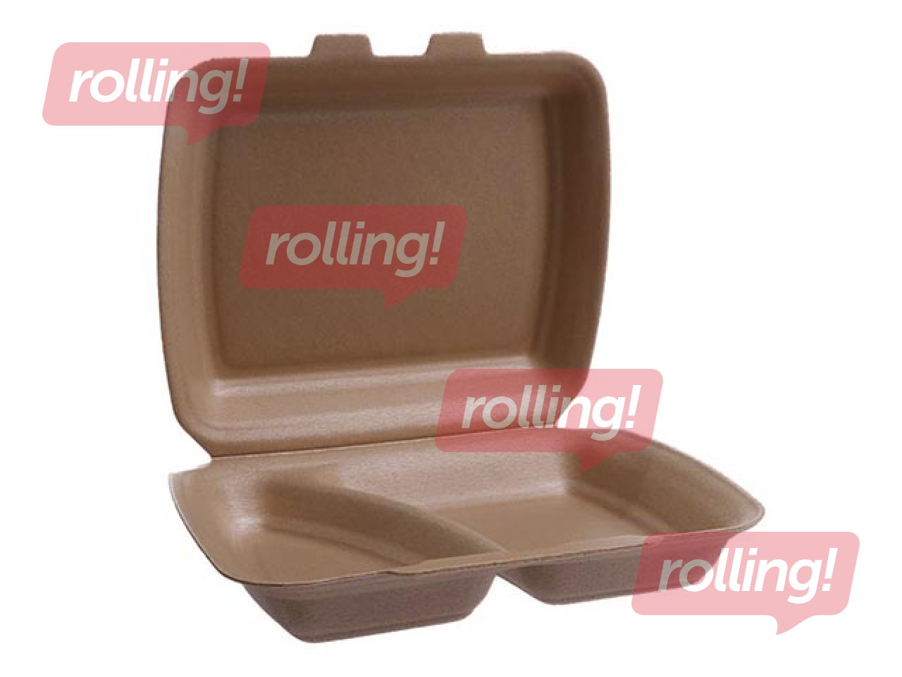 Boxes with lids, 2 sections, 24 x 20.7 x 7.5 cm, 125 pcs.