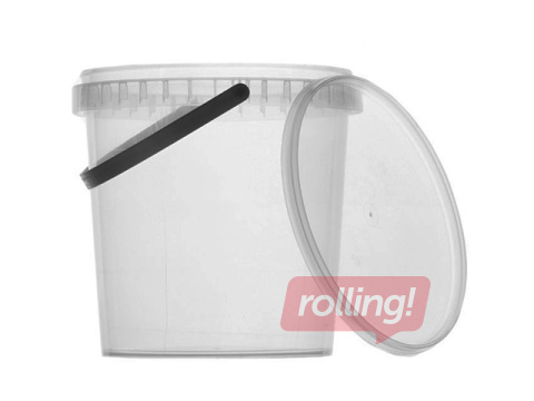 Bucket with lid and handle, Ø145mm, 1.5l