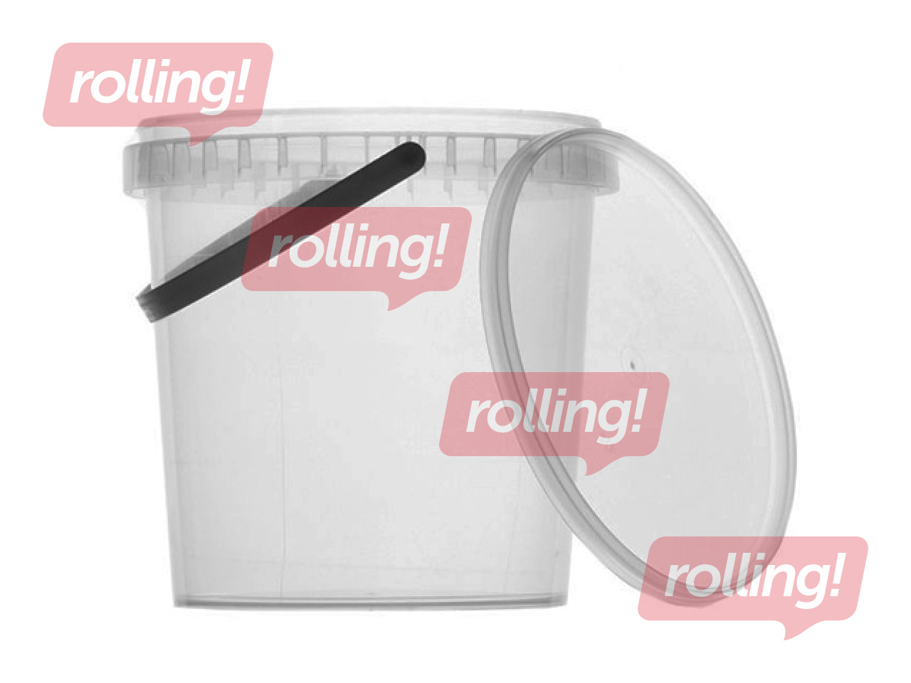 Bucket with lid and handle, Ø145mm, 1.5l