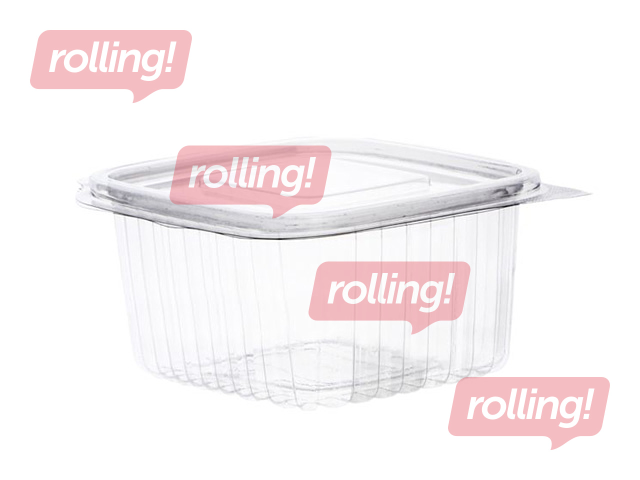 Kārbas ar vākiem, plastmasa, 500ml, 100 gab.