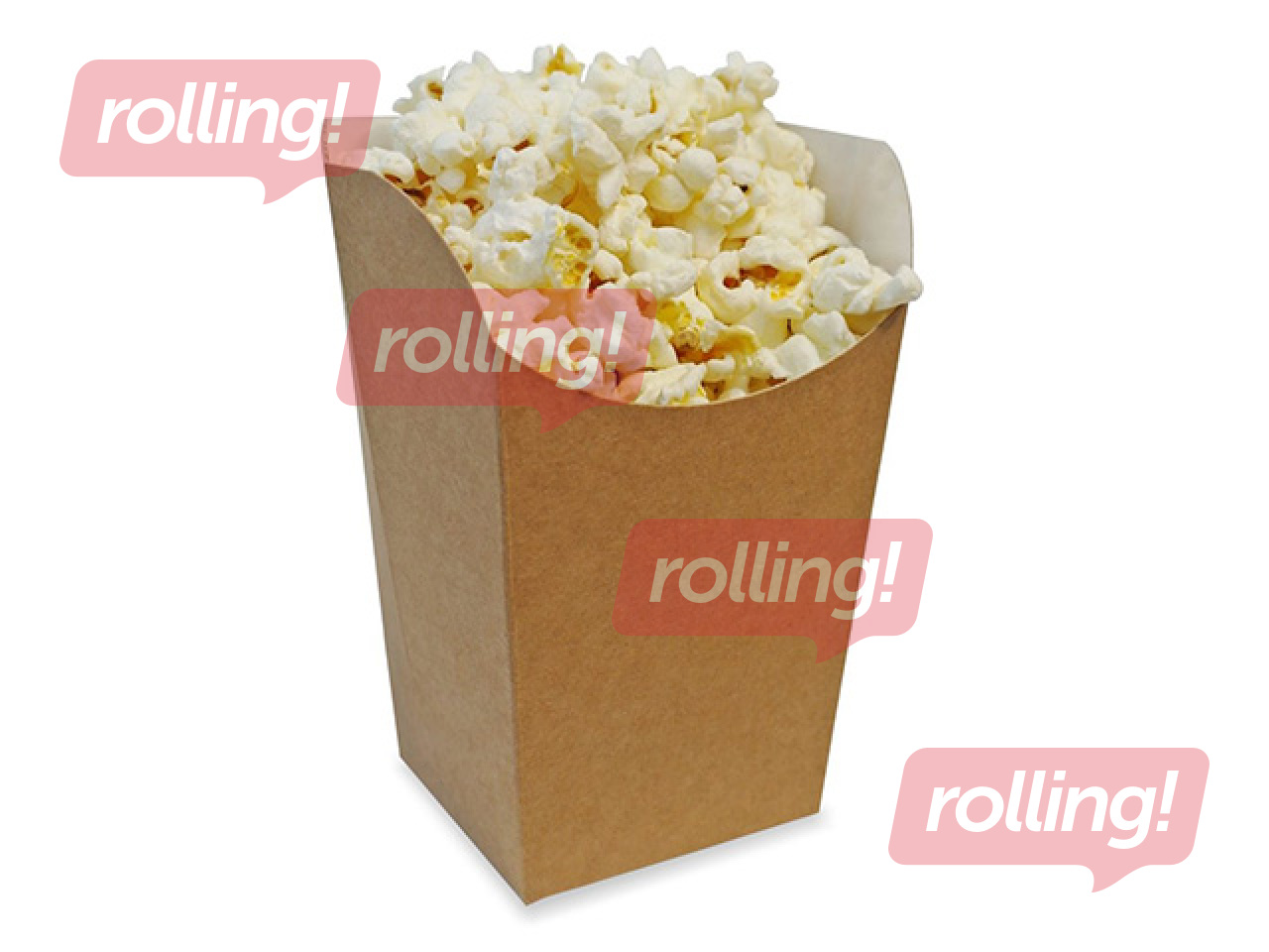 Paper containers Snack Cup, brown, 84x84x125mm, 100pcs