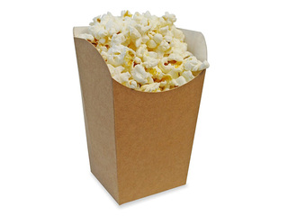 Paper containers Snack Cup, brown, 84x84x125mm, 25pcs