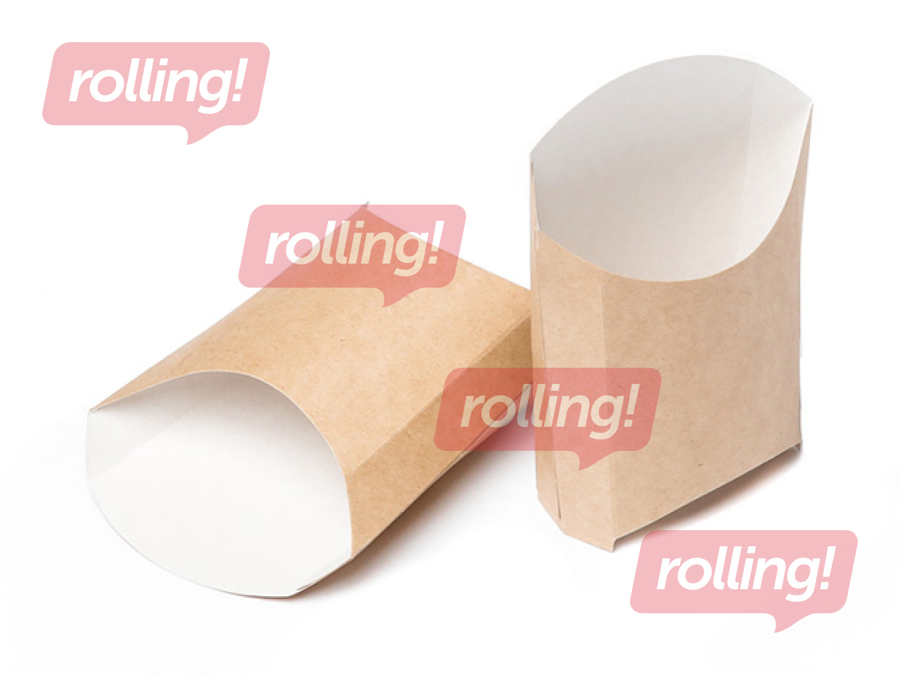 Paper packaging Eco Fry, brown, 100x50x120mm, 50pcs