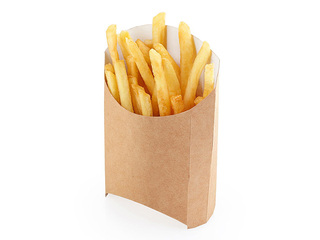 Paper packaging Eco Fry, brown, 100x50x120mm, 50pcs