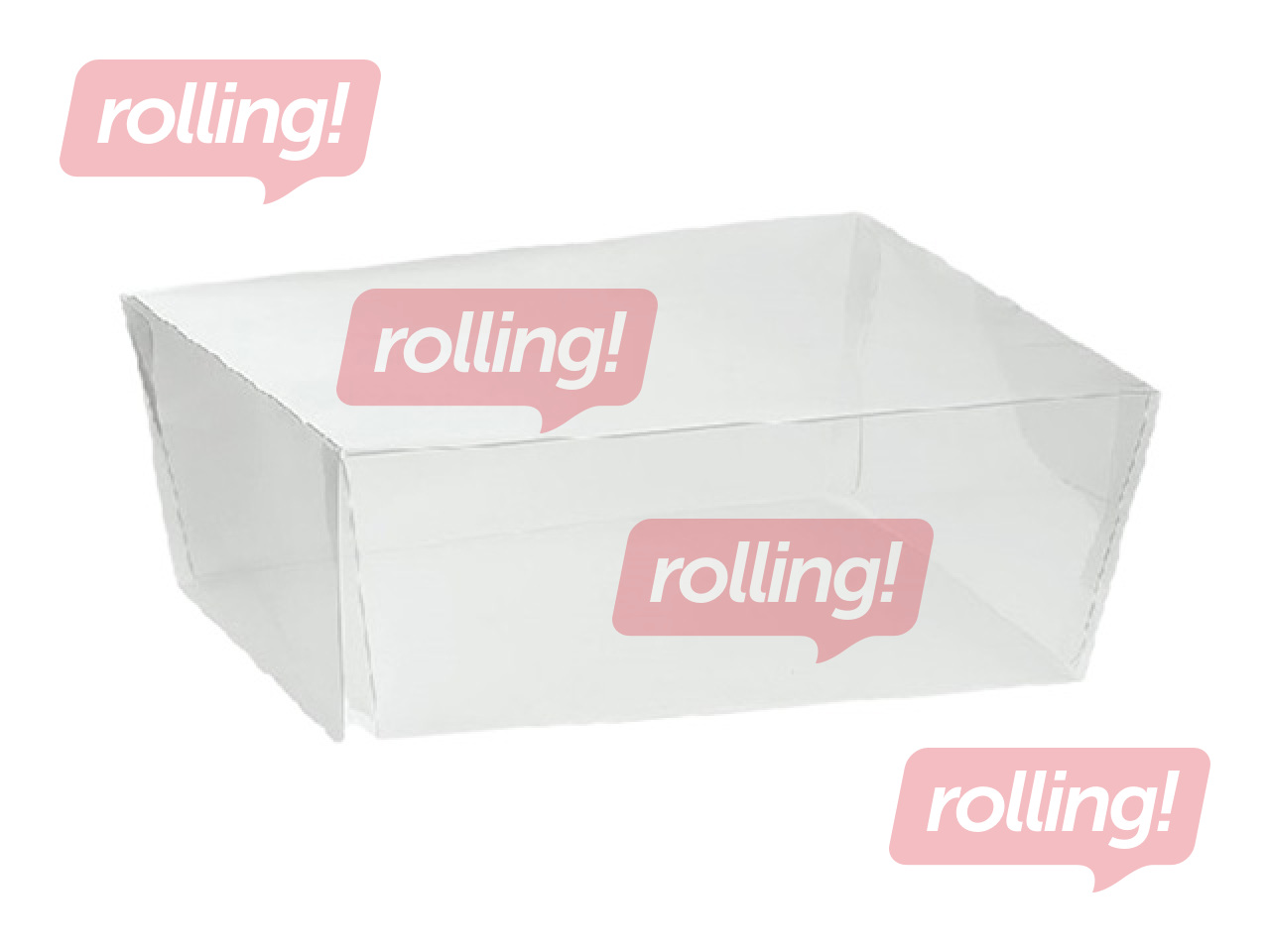Lid for cardboard container, plastic, 170x170mm, 1pc