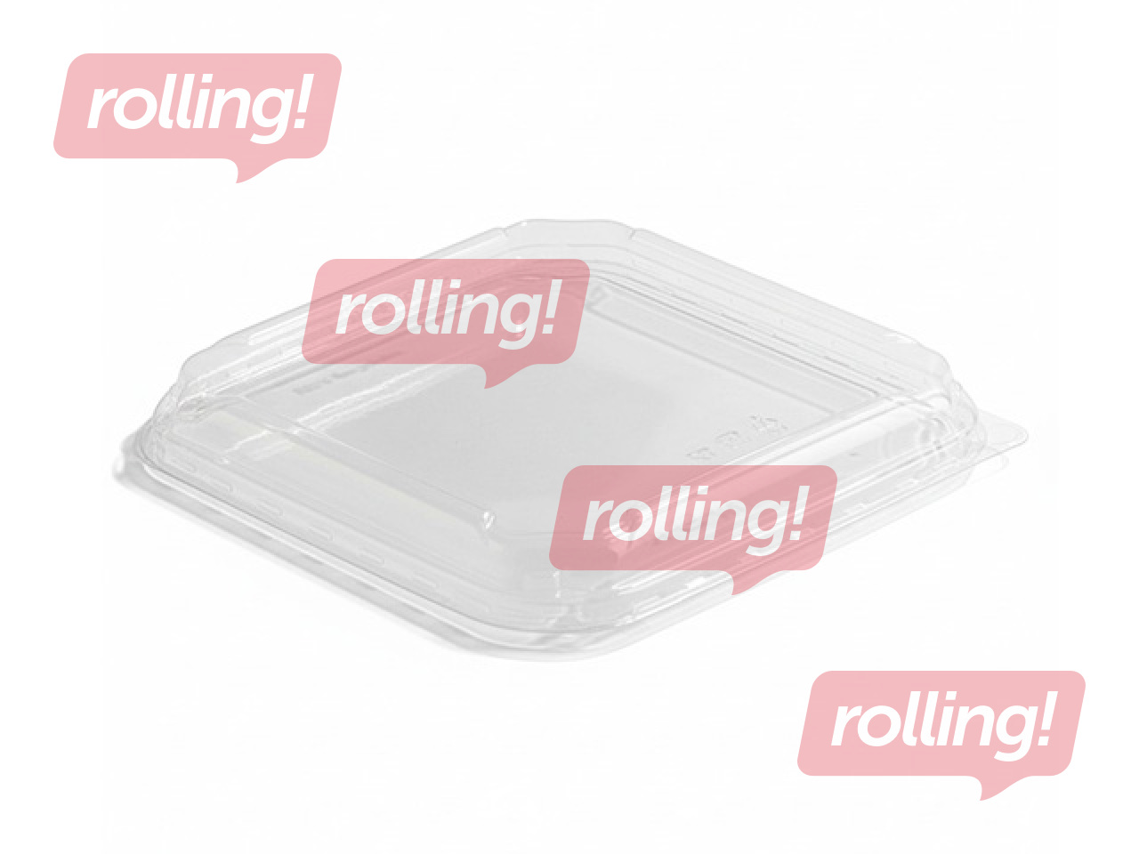 Lids for paper containers, plastic, 203x203x26mm, 25pcs