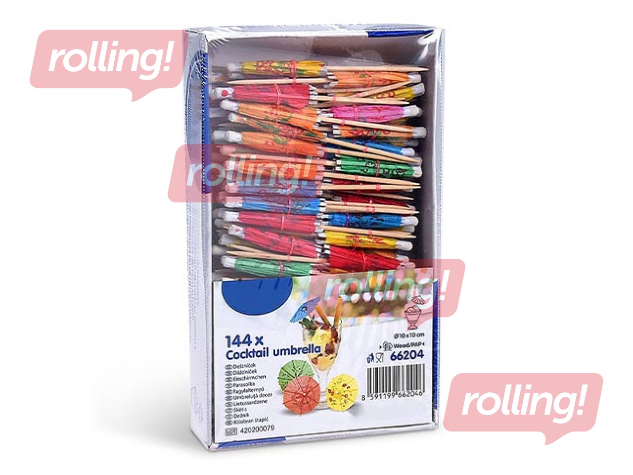 Decorative umbrellas, h-10 cm, 144 pcs.