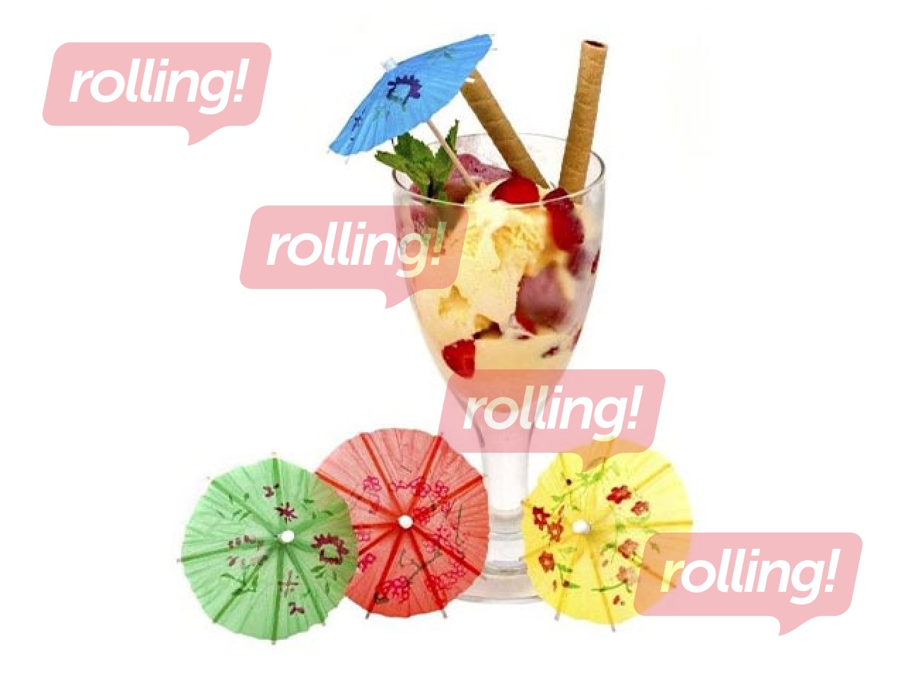 Decorative umbrellas, h-10 cm, 144 pcs.